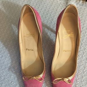 Christian Louboutin Suede Pointed-Toe Pumps